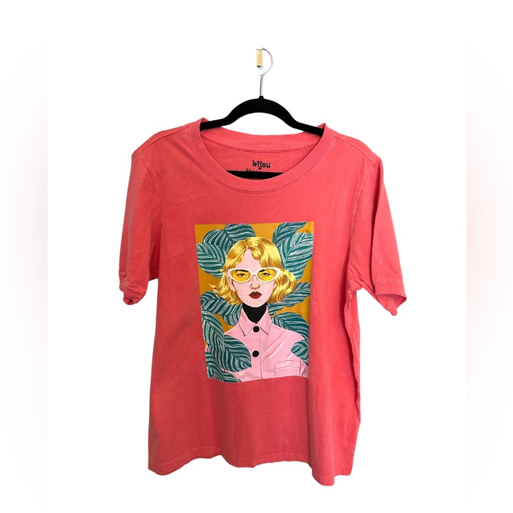 Bijou Karman for Target pink graphic tee shirt Size Large